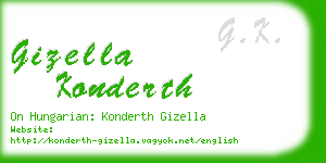 gizella konderth business card